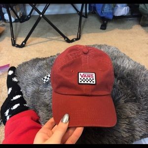Vans Checkerboard Maroon Hat